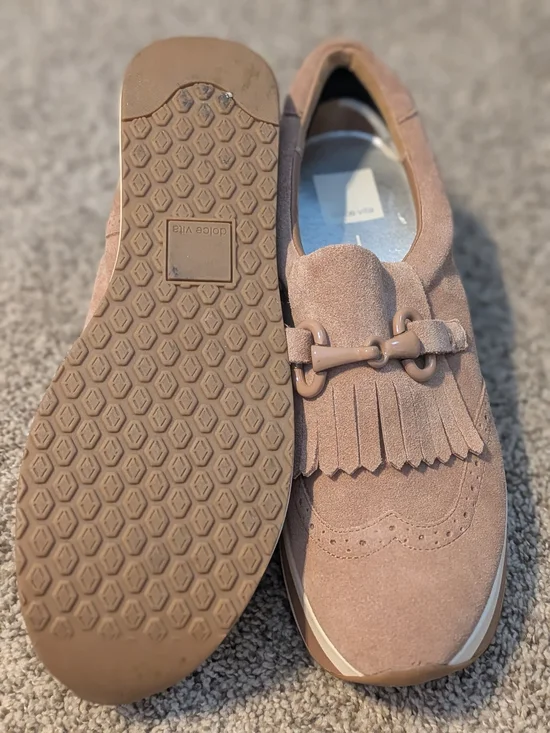 Dolce Vita Sz 9.5 Suede Platform Loafers in Toffee - Picture 4 of 8